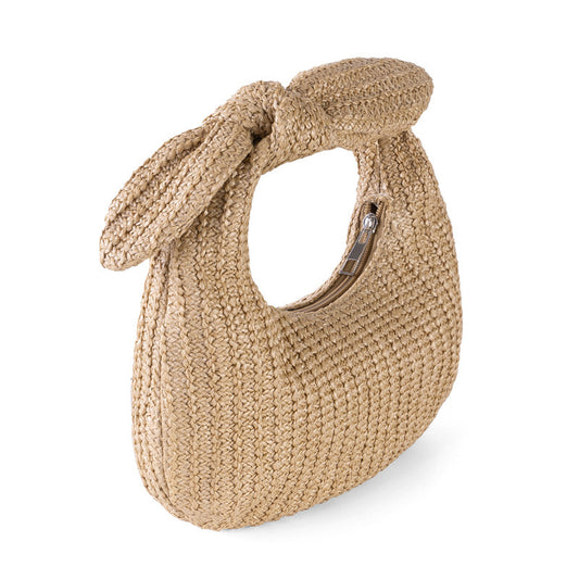 Vacation Style Bow Straw Bags Clutch