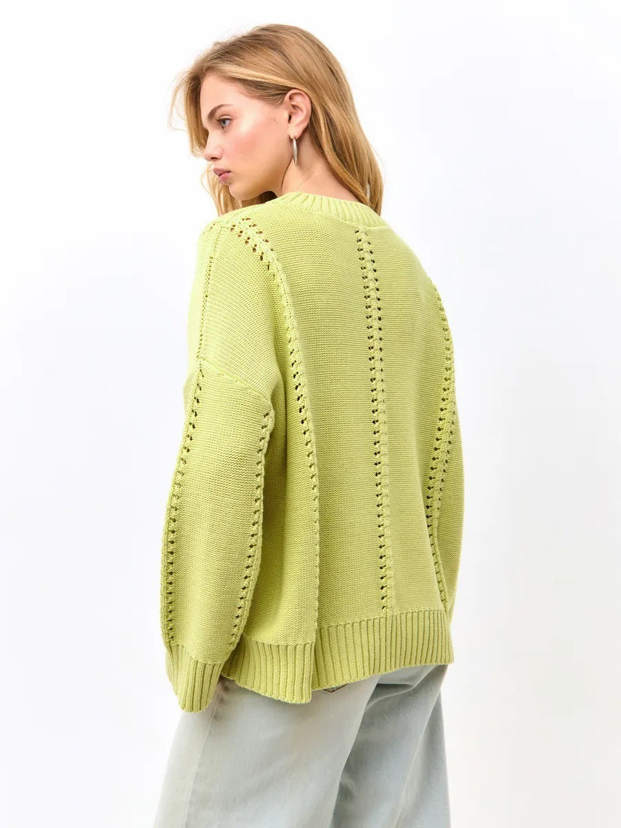 SALE Loose Round Neck Idle Style Sweater